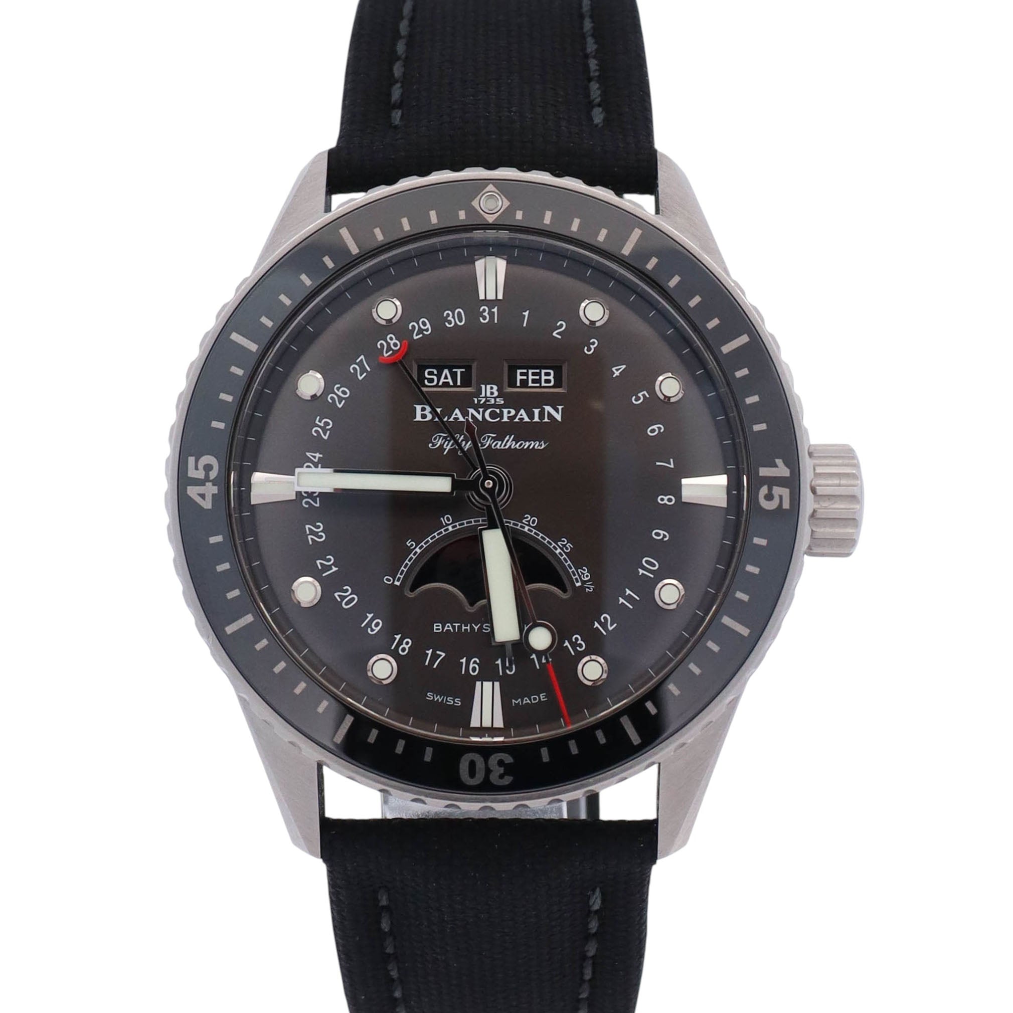 Blancpain Fifty Fathoms 45mm Black Dial Watch Ref# 5054-1110- B52A - Happy Jewelers Fine Jewelry Lifetime Warranty