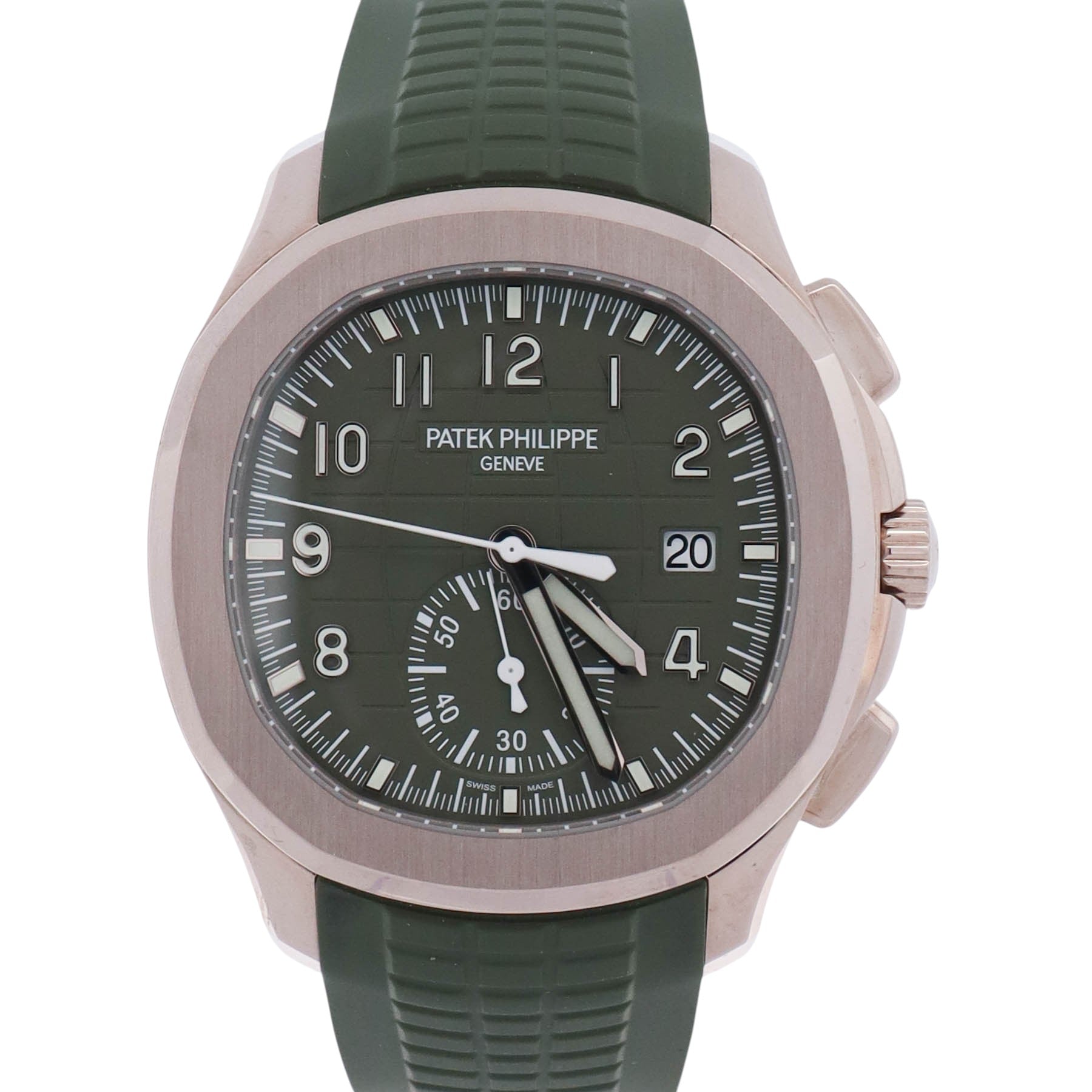 Patek Philippe Aquanaut 42mm Green Dial Watch Ref# 5968G-010 - Happy Jewelers Fine Jewelry Lifetime Warranty