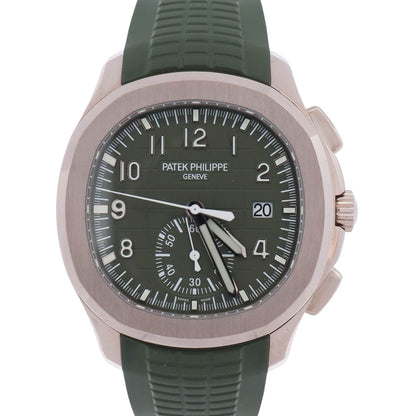 Patek Philippe Aquanaut 42mm Green Dial Watch Ref# 5968G-010 - Happy Jewelers Fine Jewelry Lifetime Warranty