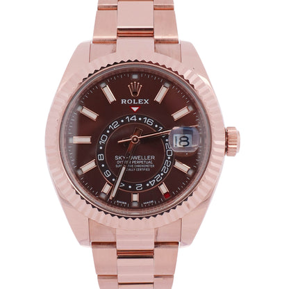 Rolex Sky-Dweller 42mm Chocolate Dial Watch Ref# 326935 - Happy Jewelers Fine Jewelry Lifetime Warranty