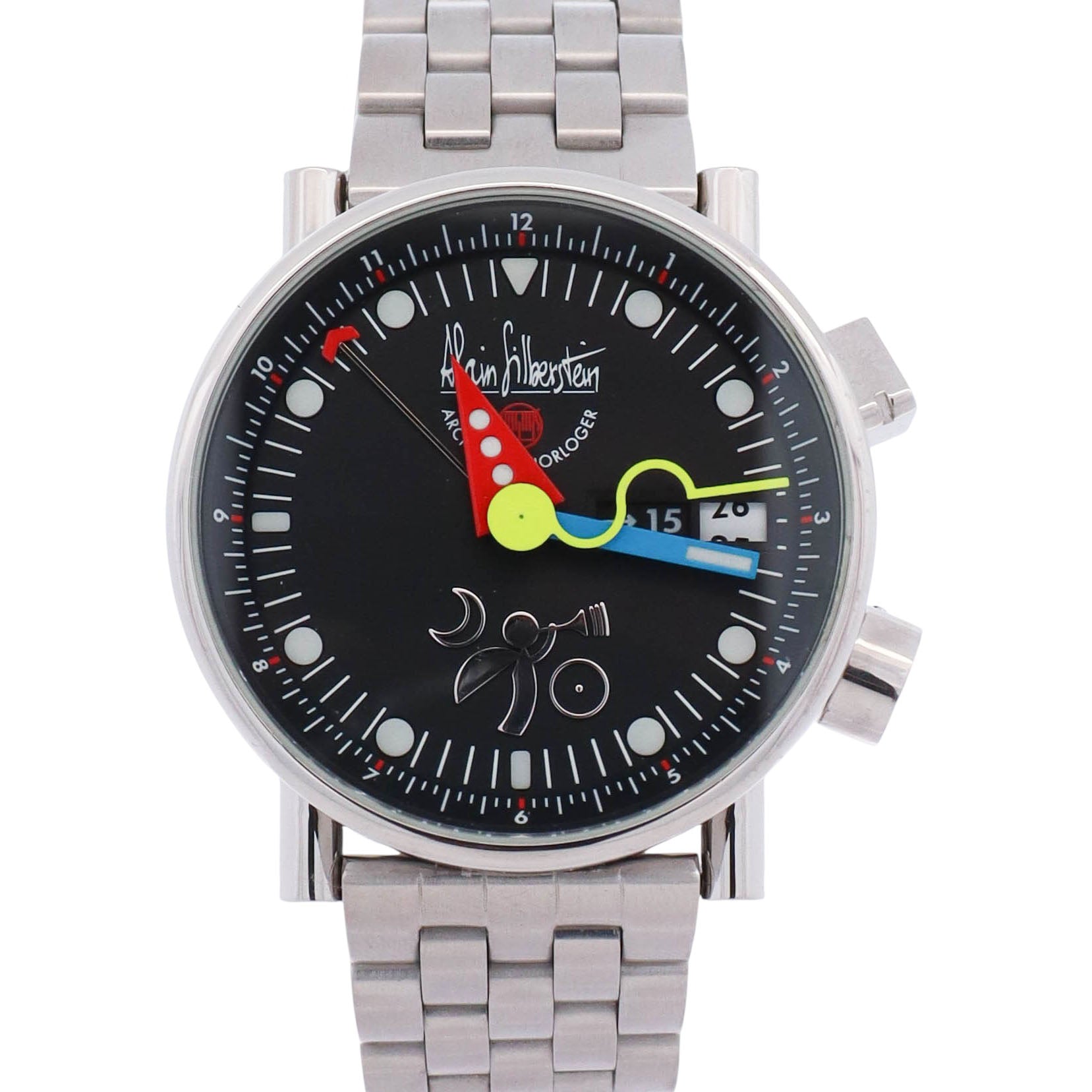 Alain Silberstein Le Revei 36mm Black Dial Watch Ref# 401-305