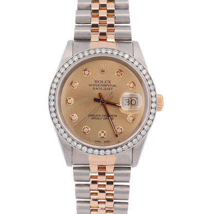 Rolex Datejust 36mm Champagne Dial Watch Ref# 16233