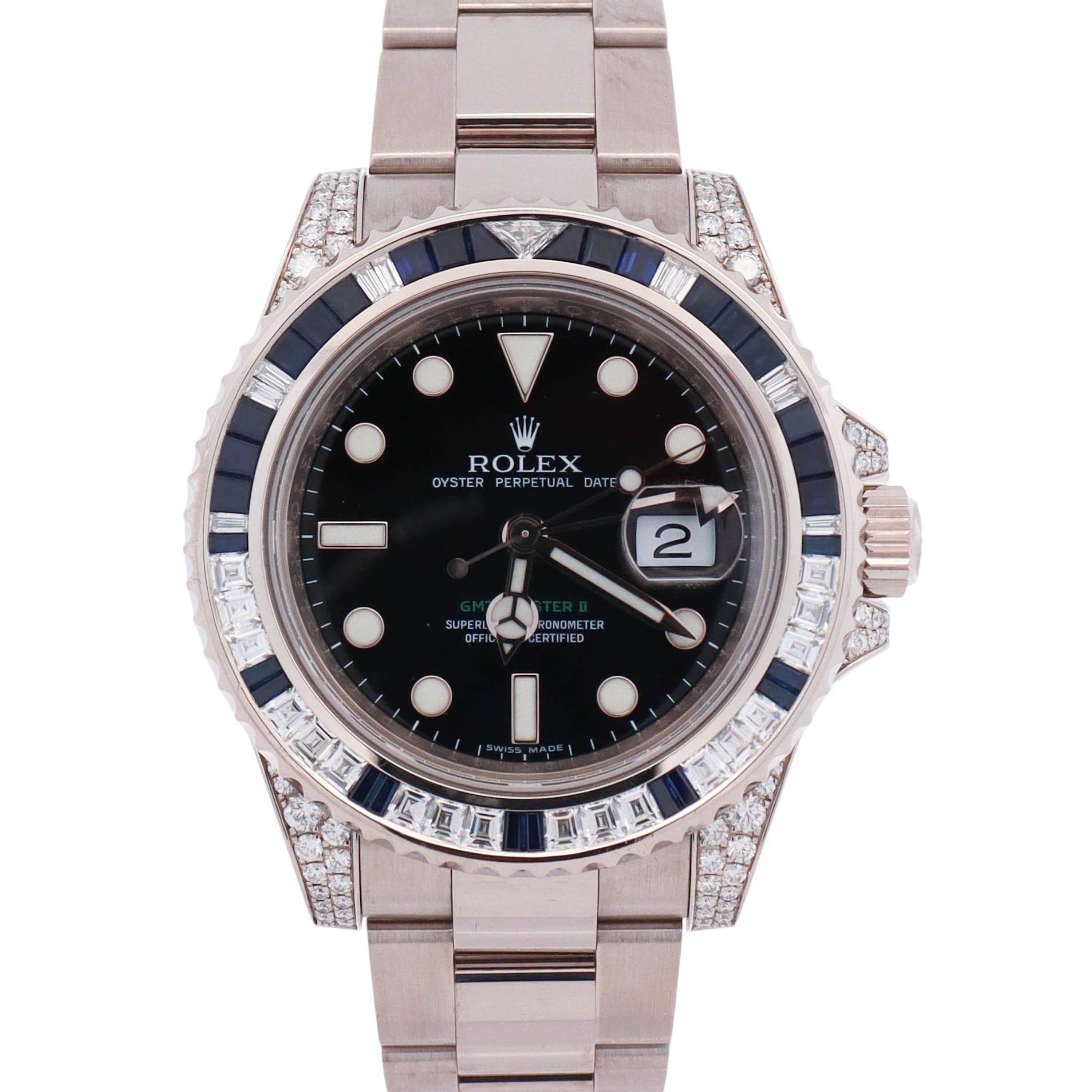 Rolex GMT Master II 40mm Black Dial Watch Ref# 116759SA