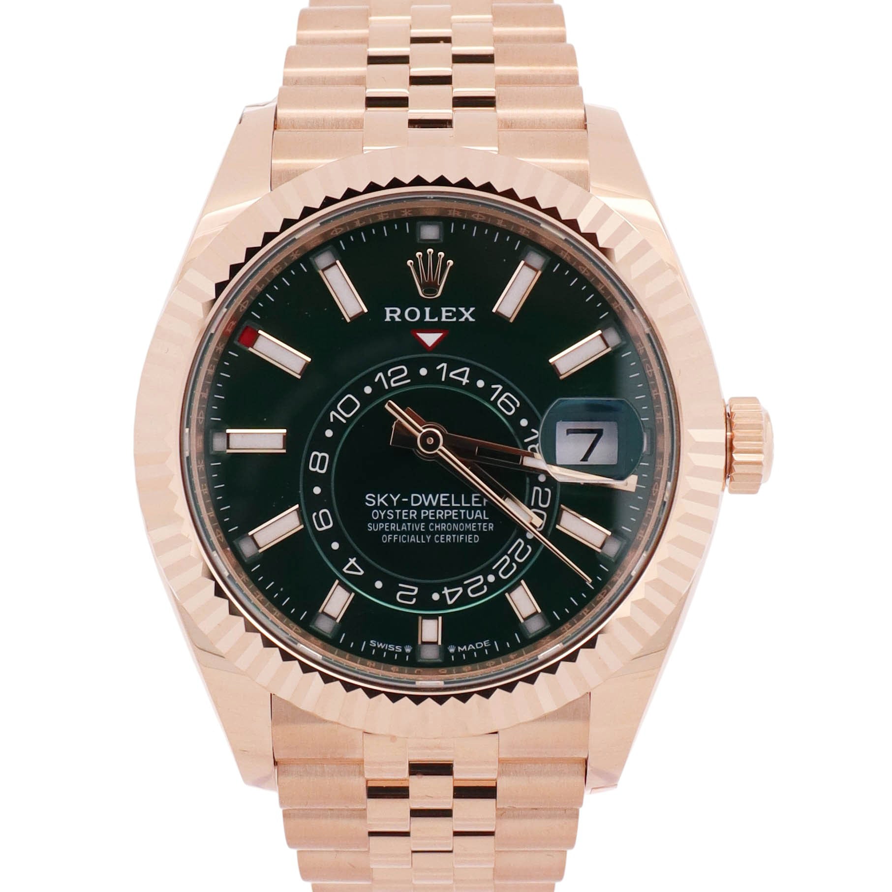 Rolex Sky-Dweller 42mm Green Dial Watch Ref# 336938