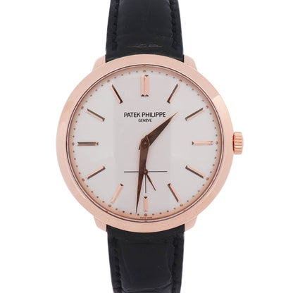 Patek Philippe Calatrava 38mm White Dial Watch Ref# 5123R-001
