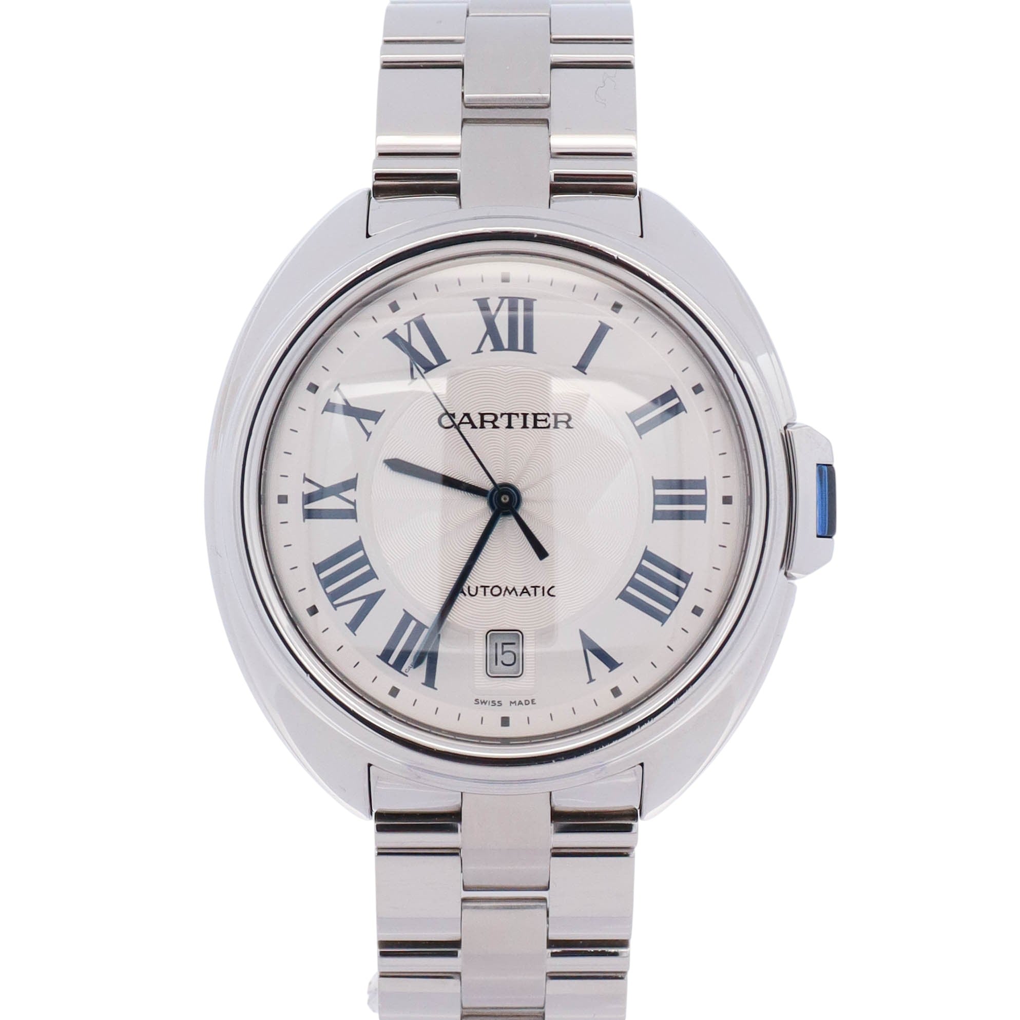 Cartier Cle 35mm Silver Dial Watch Ref# WSCL0007