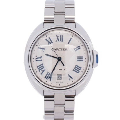 Cartier Cle 35mm Silver Dial Watch Ref# WSCL0007