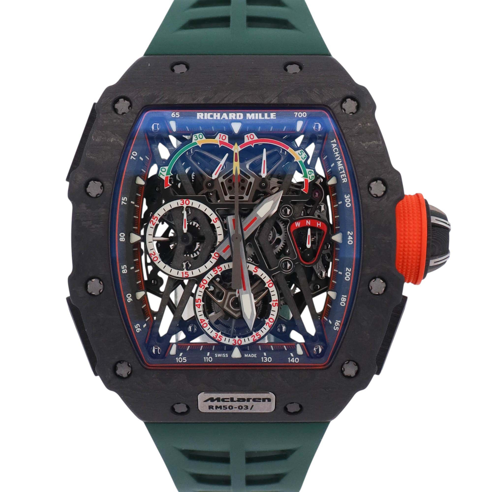 Richard Mille RM50-03 Tourbillion Split-Seconds Chrongraph McLaren F1 49mm Skeleton Dial Watch Ref# RM50-03