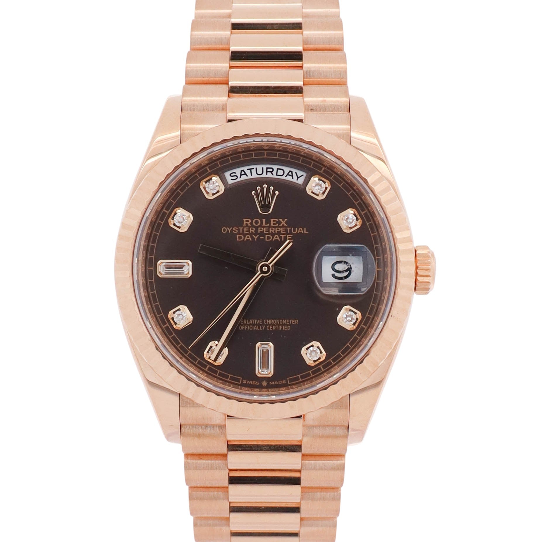 Rolex Day-Date 36mm Grey Dial Watch Ref# 128238