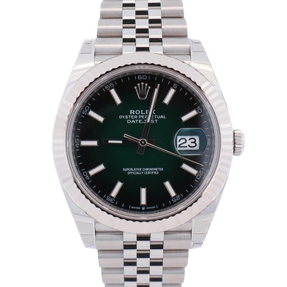 Rolex Datejust 41mm Green Ombre Dial Watch Ref# 126334