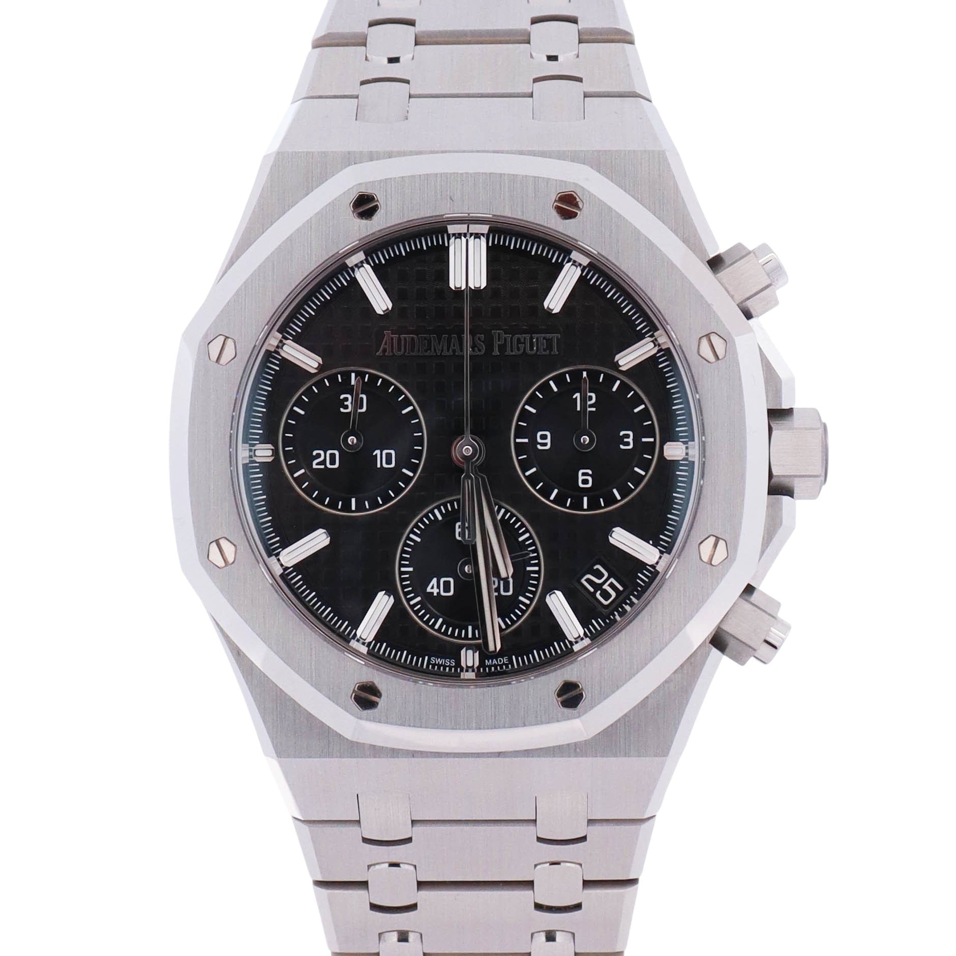 Audemars Piguet Royal Oak 50th Anniversary 41mm Black Dial Watch Ref# 26240ST.OO.1320ST.02
