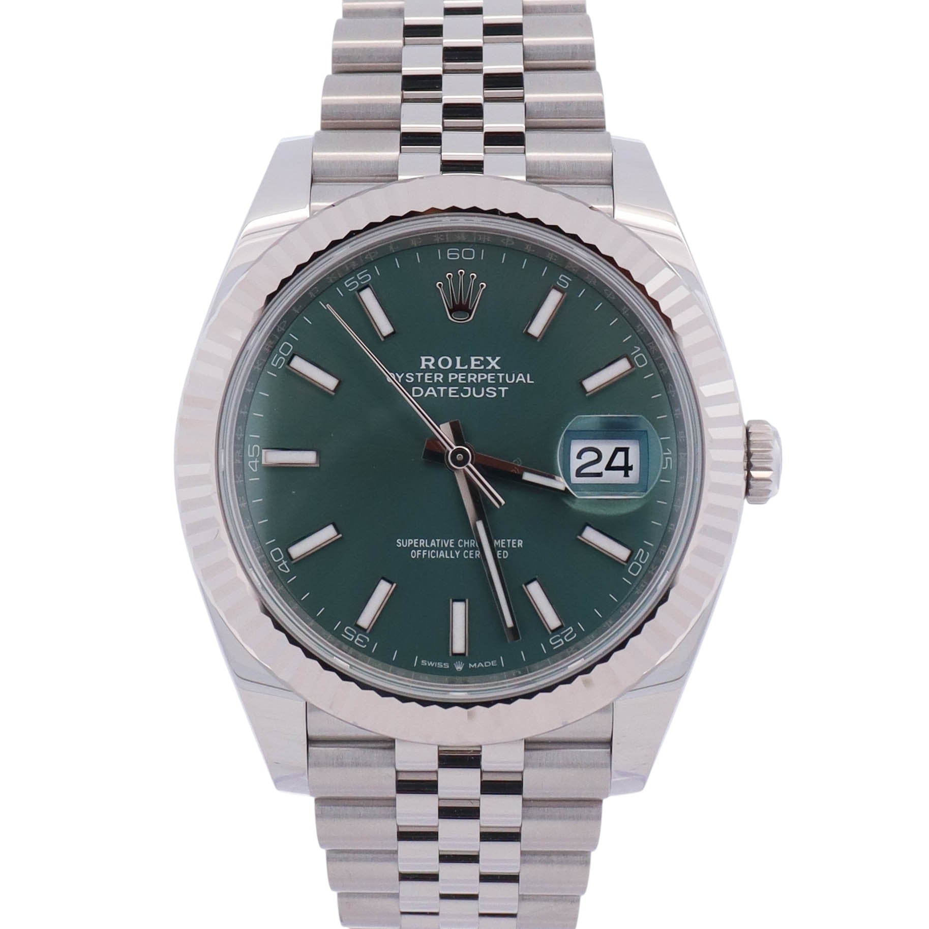 Rolex Datejust 41mm Green Dial Watch Ref# 126334