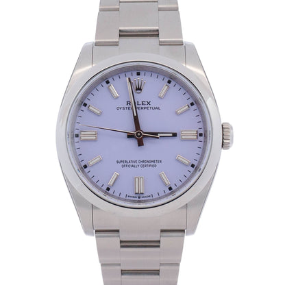 Rolex Oyster Perpetual 36mm Lilac Dial Watch Ref# 126000