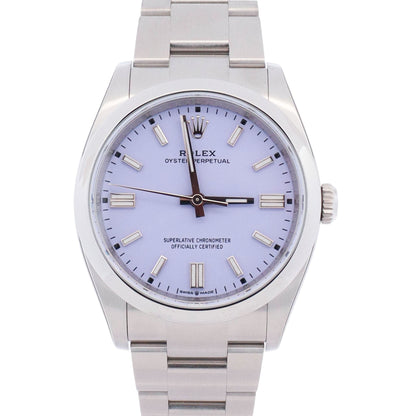 Rolex Oyster Perpetual 36mm Lilac Dial Watch Ref# 126000
