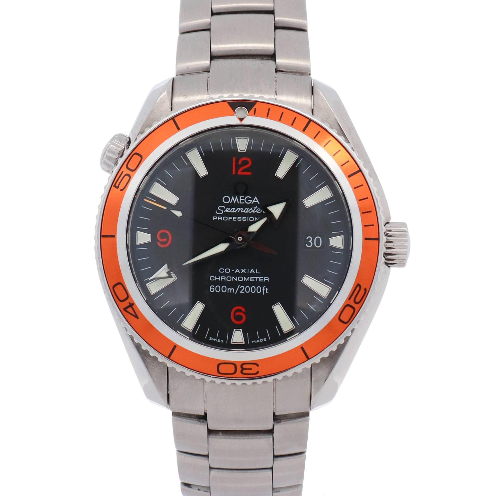 Omega Seamaster Planet Ocean Stainless Steel 42mm Black Stick Dial Watch Ref# 232.30.42.21.01.002