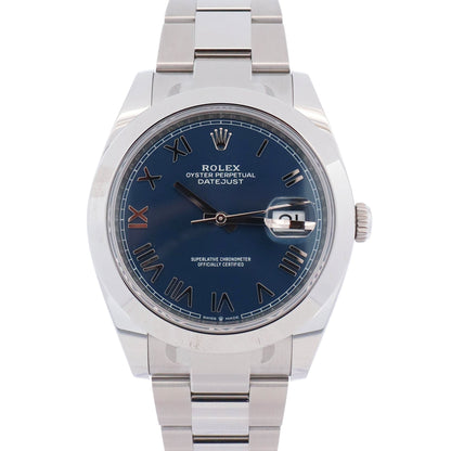 Rolex Datejust 41mm Blue Dial Watch Ref# 126300