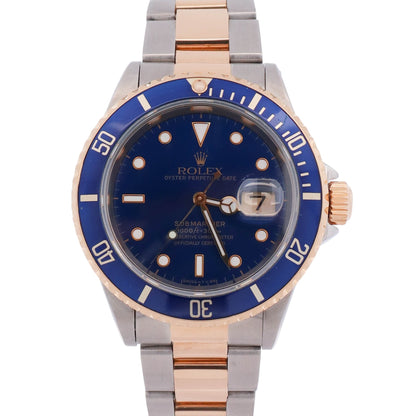 Rolex Submariner 40mm Blue Dial Watch Ref# 16613