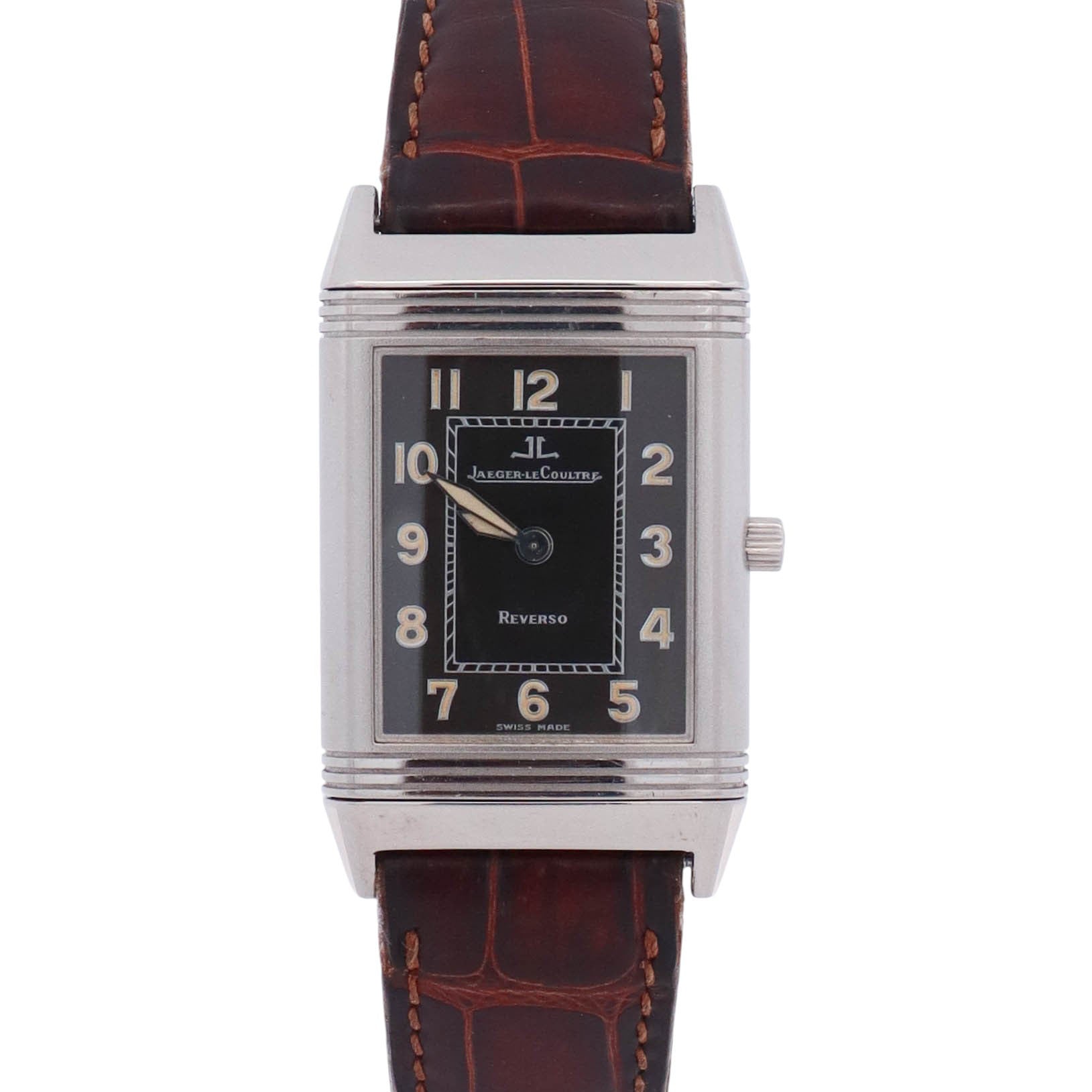 Jaeger Le Coultre Reverso Shadow 23mm Black  Dial Watch Ref# 251.8.86