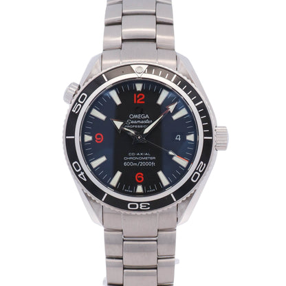 Omega Seamaster Planet Ocean Stainless Steel 42mm Black Stick Dial Watch Ref# 2200.51.00