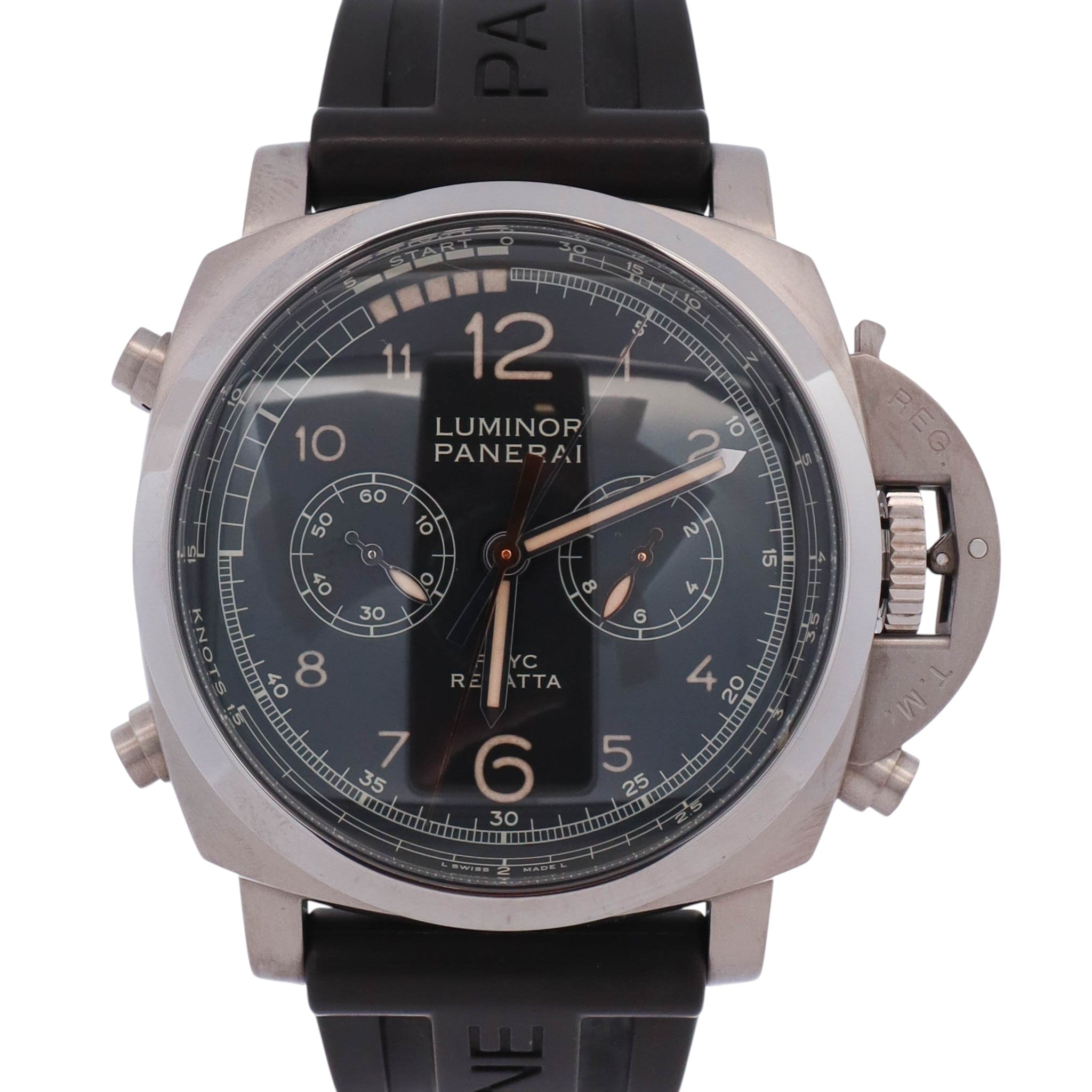 Panerai Luminor 1950 Reggata PCYC 3 Days 47mm Black Dial Watch Ref# PAM00652