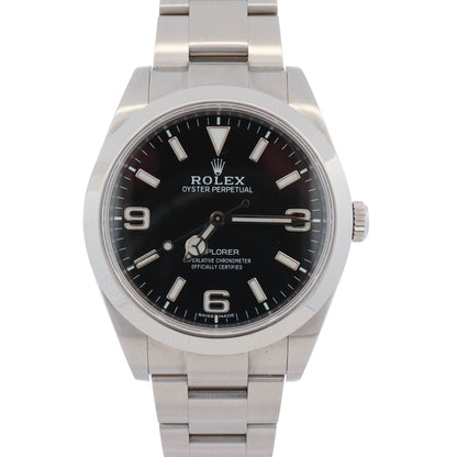 Rolex Explorer 39mm Black Dial Watch Ref# 214270