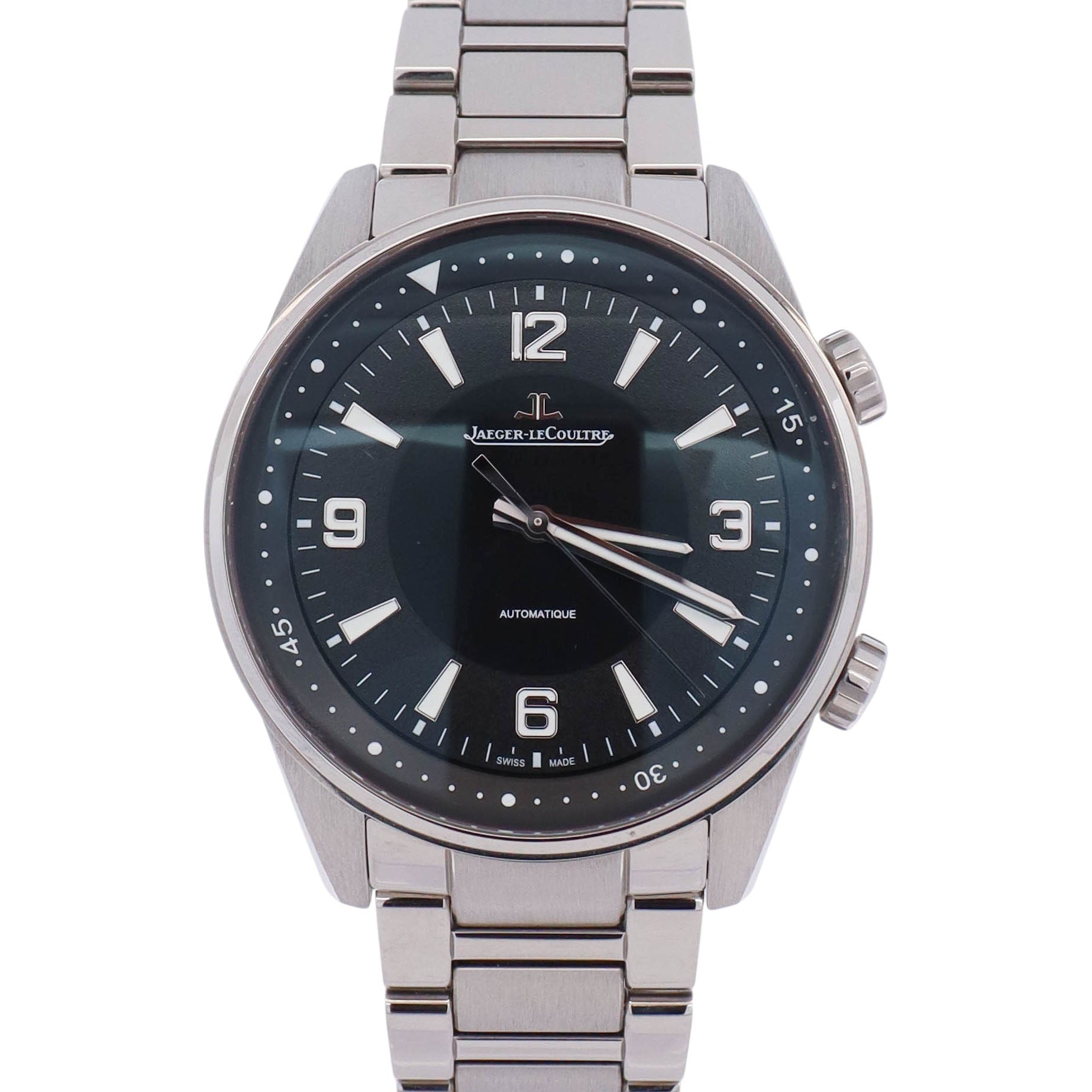 Jaeger LeCoultre Polaris 41mm Black Dial Watch Ref# Q9008170