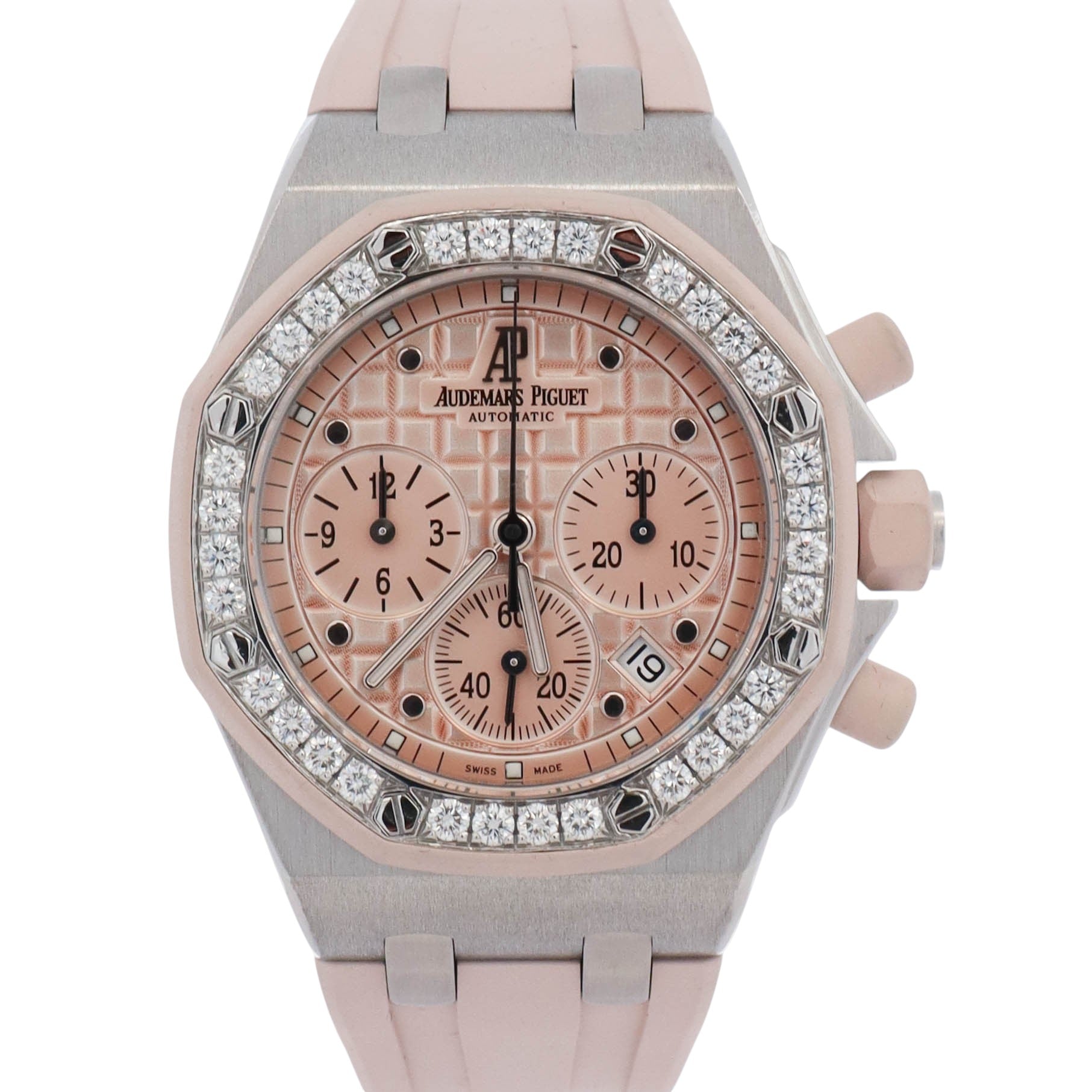 Audemars Piguet Royal Oak Offshore 37mm Pink Dial Watch Ref# 26048SK.ZZ.D082CA.01