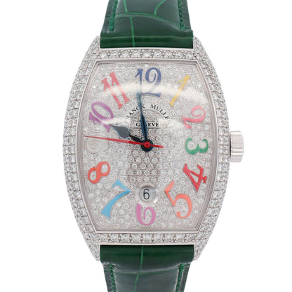 Franck Muller Casablanca 39mm Pave Dial Watch Ref# 7880 SC DT D6CD