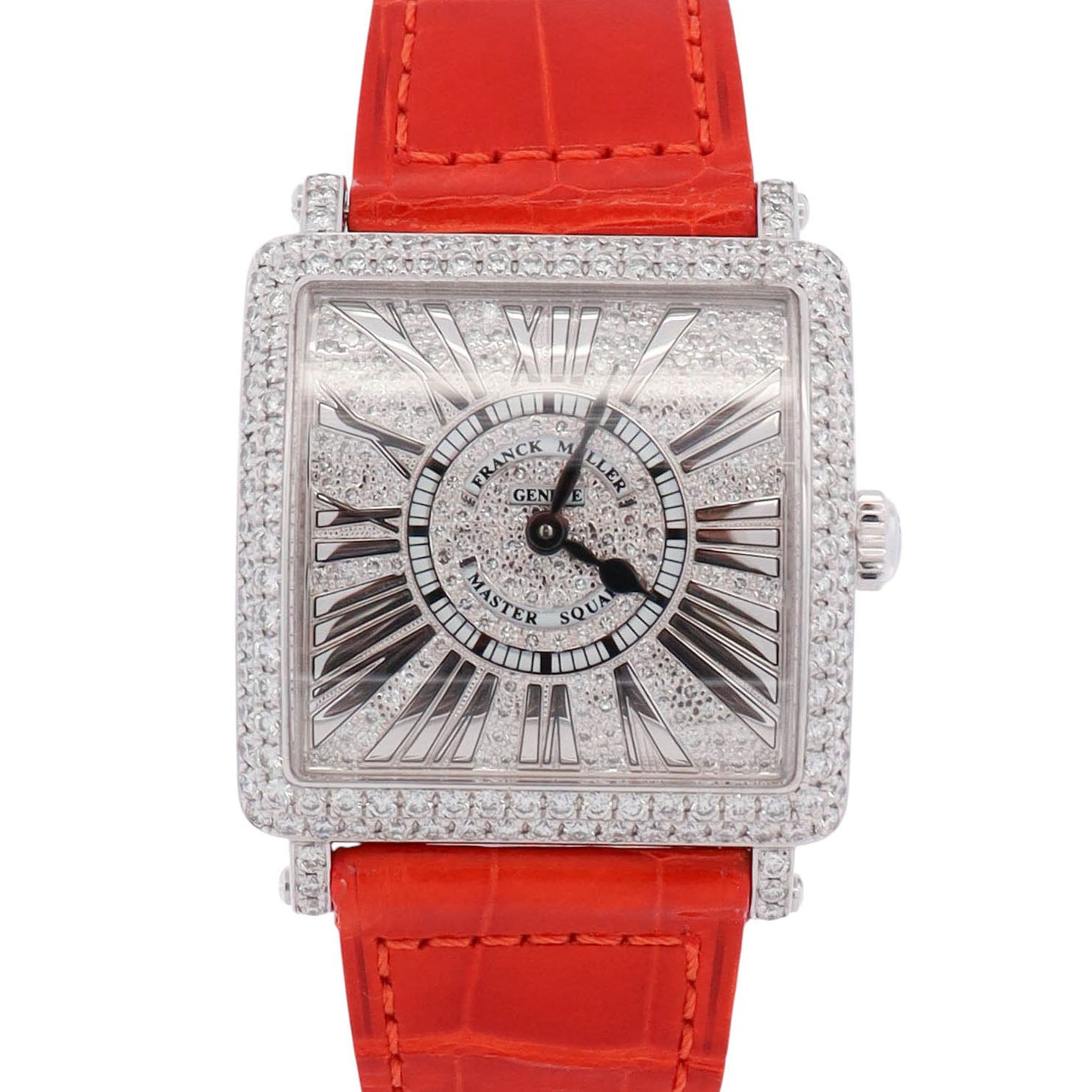 Franck Muller Master Square 29mm Pave Dial Watch Ref# 6002 L QZ