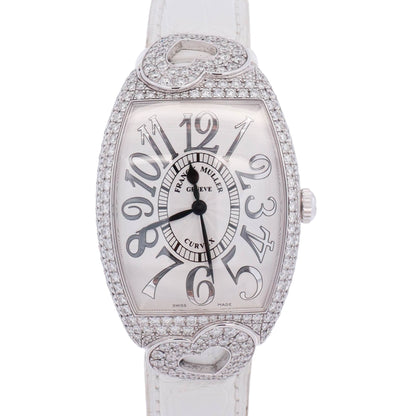 Franck Muller Cintrée Curvex 31 mm × 43 mm Silver Arabic Dial Watch Ref# 2852 SC RELIEF HJ