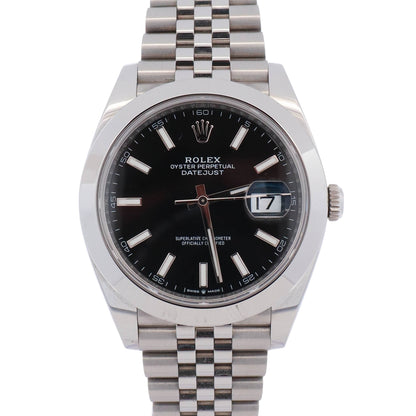 Rolex Datejust 41mm Black Dial Watch Ref# 126300