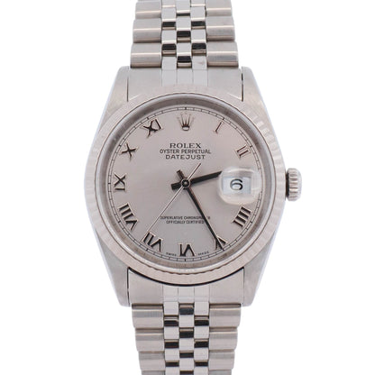 Rolex Datejust 36mm Silver Dial Watch Ref# 16234