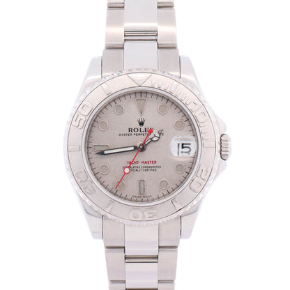 Rolex Yacht-Master 35mm Platinum Dial Watch Ref# 168622