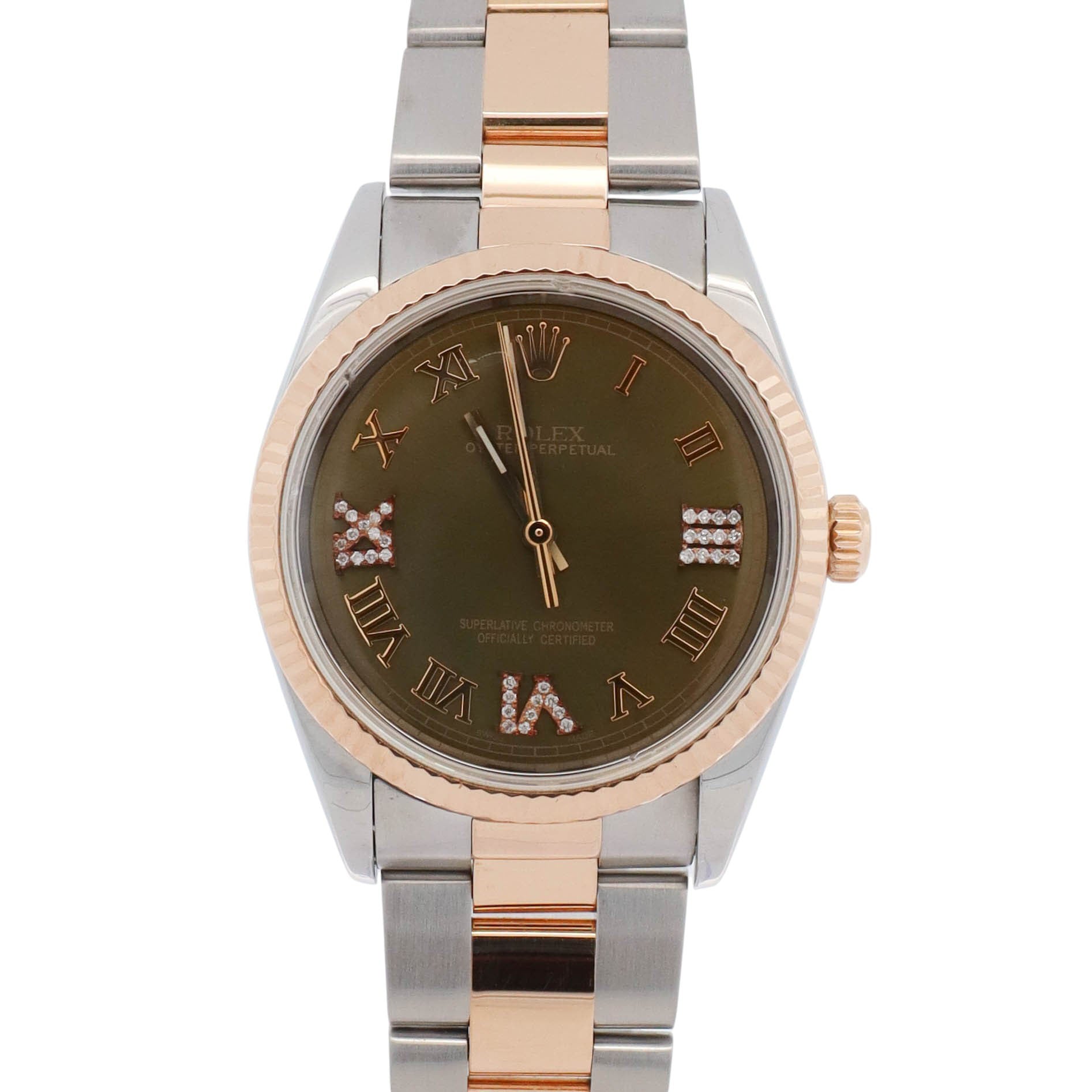Rolex Oyster Perpetual 34mm Green Dial Watch Ref# 14233M