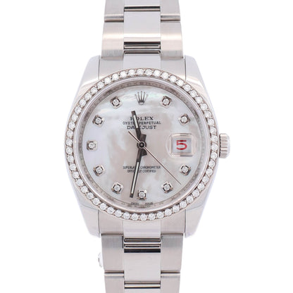 Rolex Datejust 36mm Mother Of Pearl Dial Watch Ref# 116234