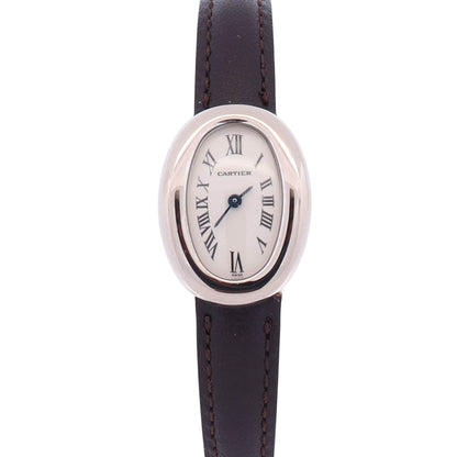 Cartier Baignoire 18mm Ivory Dial Watch Ref# W15189L2