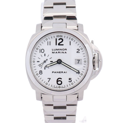 Panerai Luminor 40mm White Dial Watch Ref# PAM0051