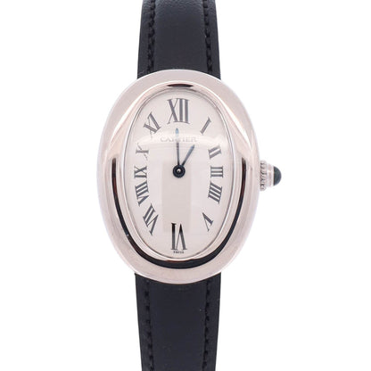 Cartier Baignoire 20mm Ivory Dial Watch Ref# W15133L2