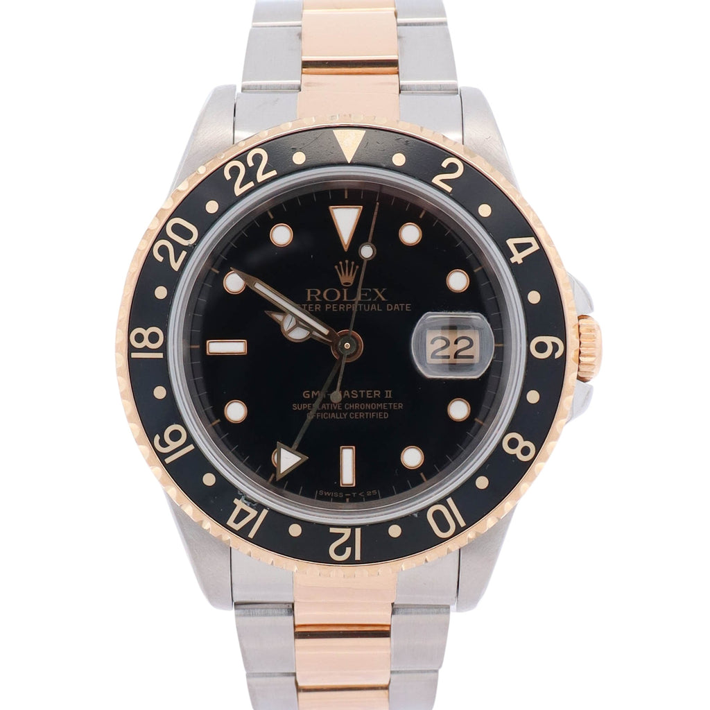 Rolex GMT-Master II 40mm Black Dial Watch Ref# 16713 – Happy Jewelers