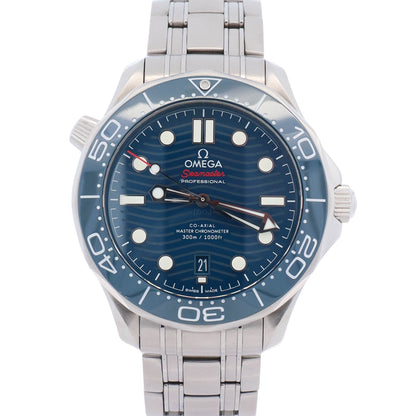 Omega Seamaster 42mm Blue Wave Dial Watch Ref# 210.30.42.20.03.001