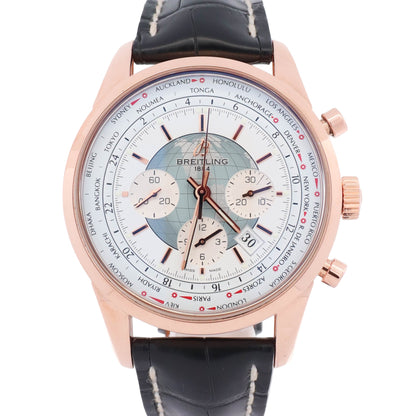 Bretling Transocean Unitime 46mm White Dial Watch Ref# RB0510
