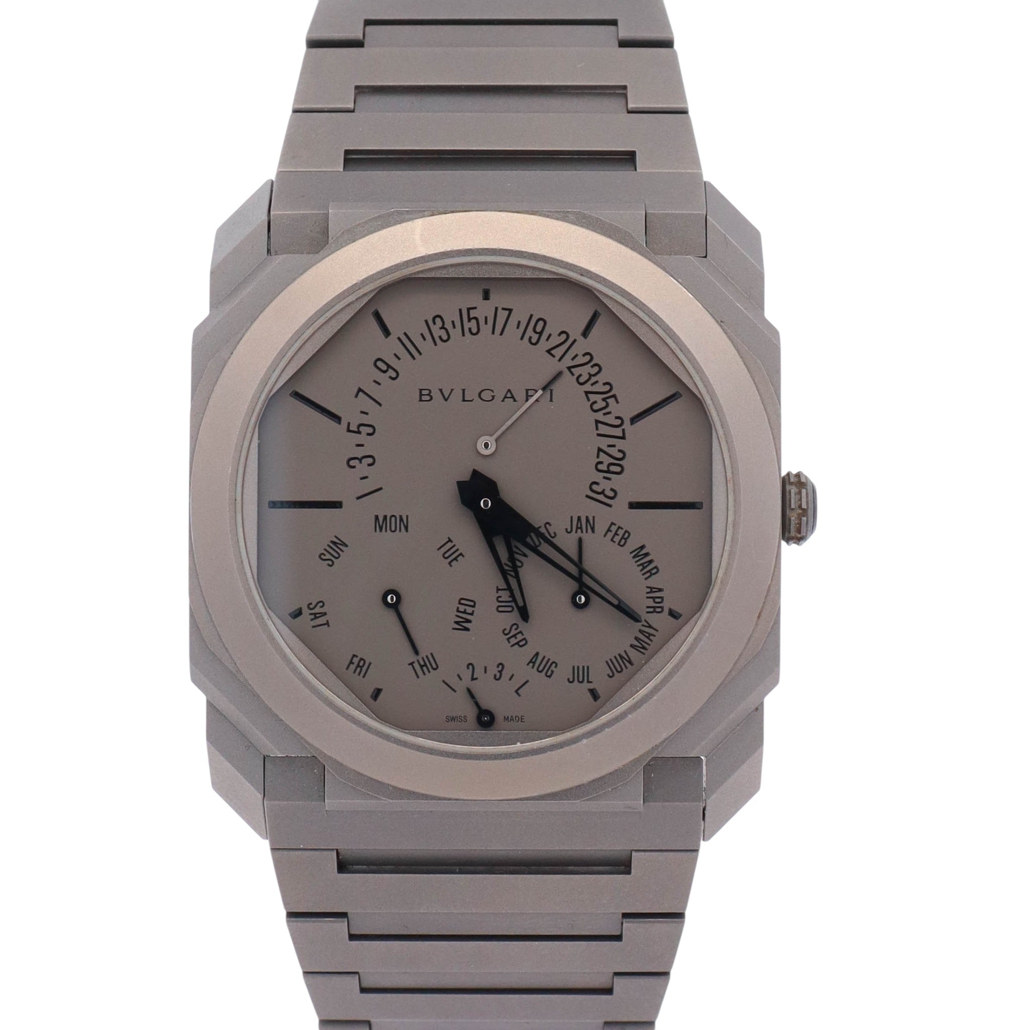 Bvlgari Octo Finissimo 40mm Grey Perpetual Calendar Dial Watch Ref: 103200