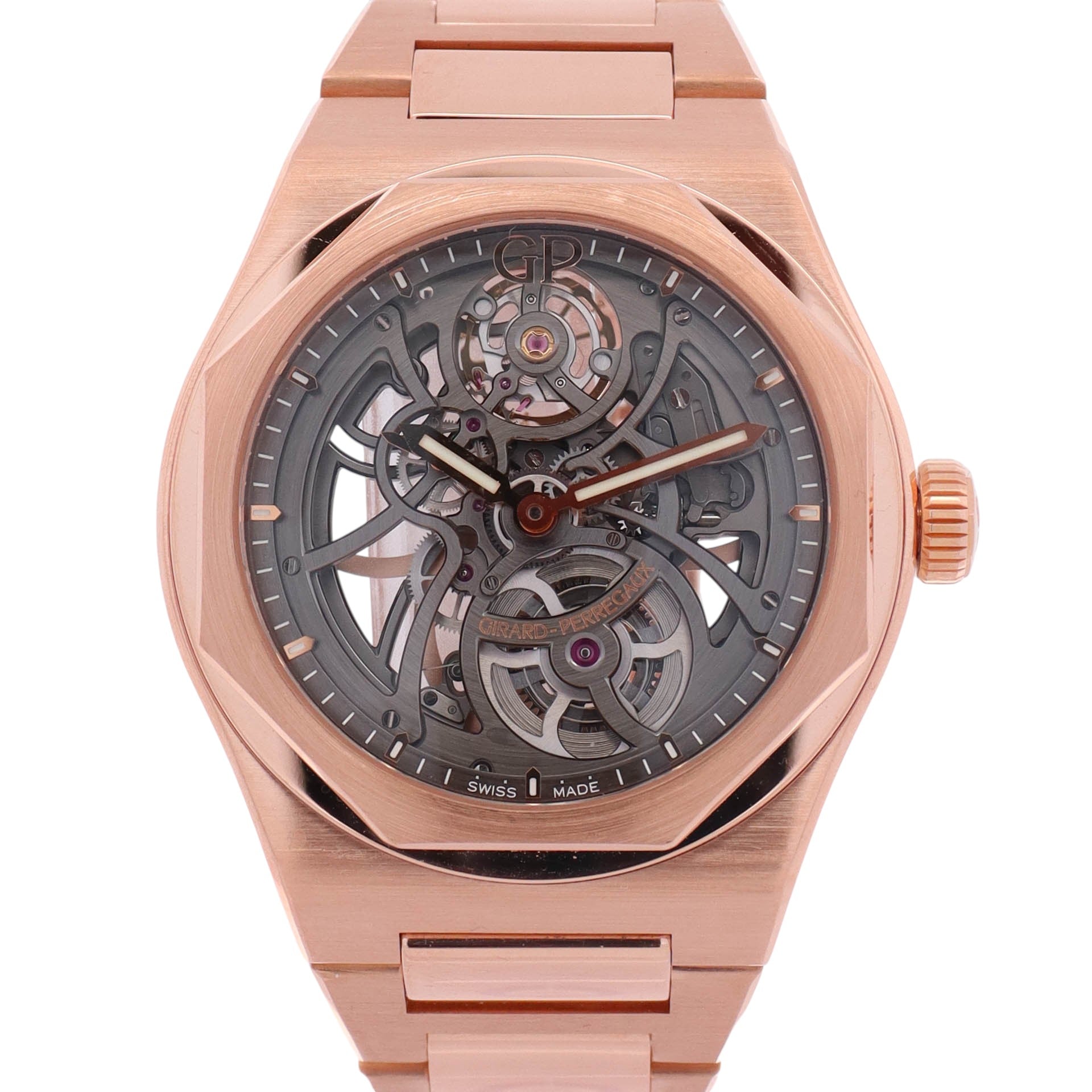 Girard Perregaux Laureato 42mm Skeleton Dial Watch Ref# 81015-52-002-52A