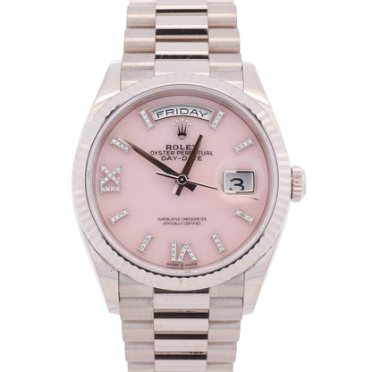 Rolex Day Date 36mm Factory Pink Dial Watch Ref# 128239