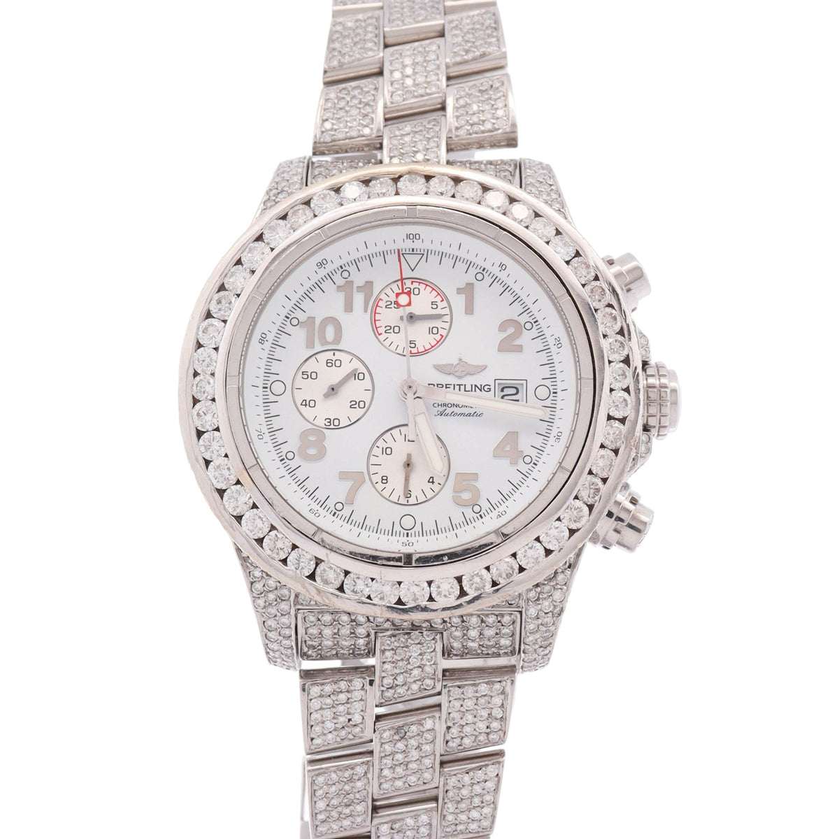 Breitling Super Avenger 48mm White Dial Watch Ref# A13370