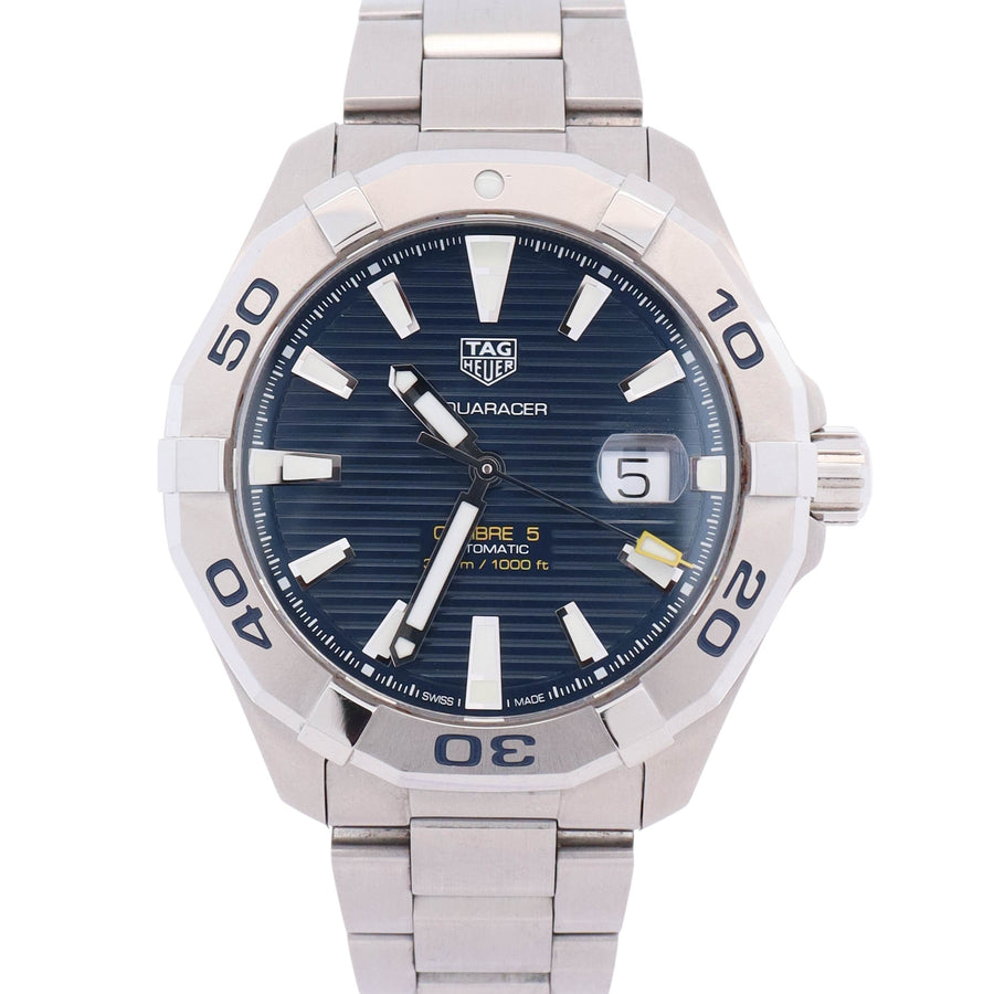 TAG Heuer Aquaracer 43mm Blue Dial Watch Ref# WAY2012.BA0927
