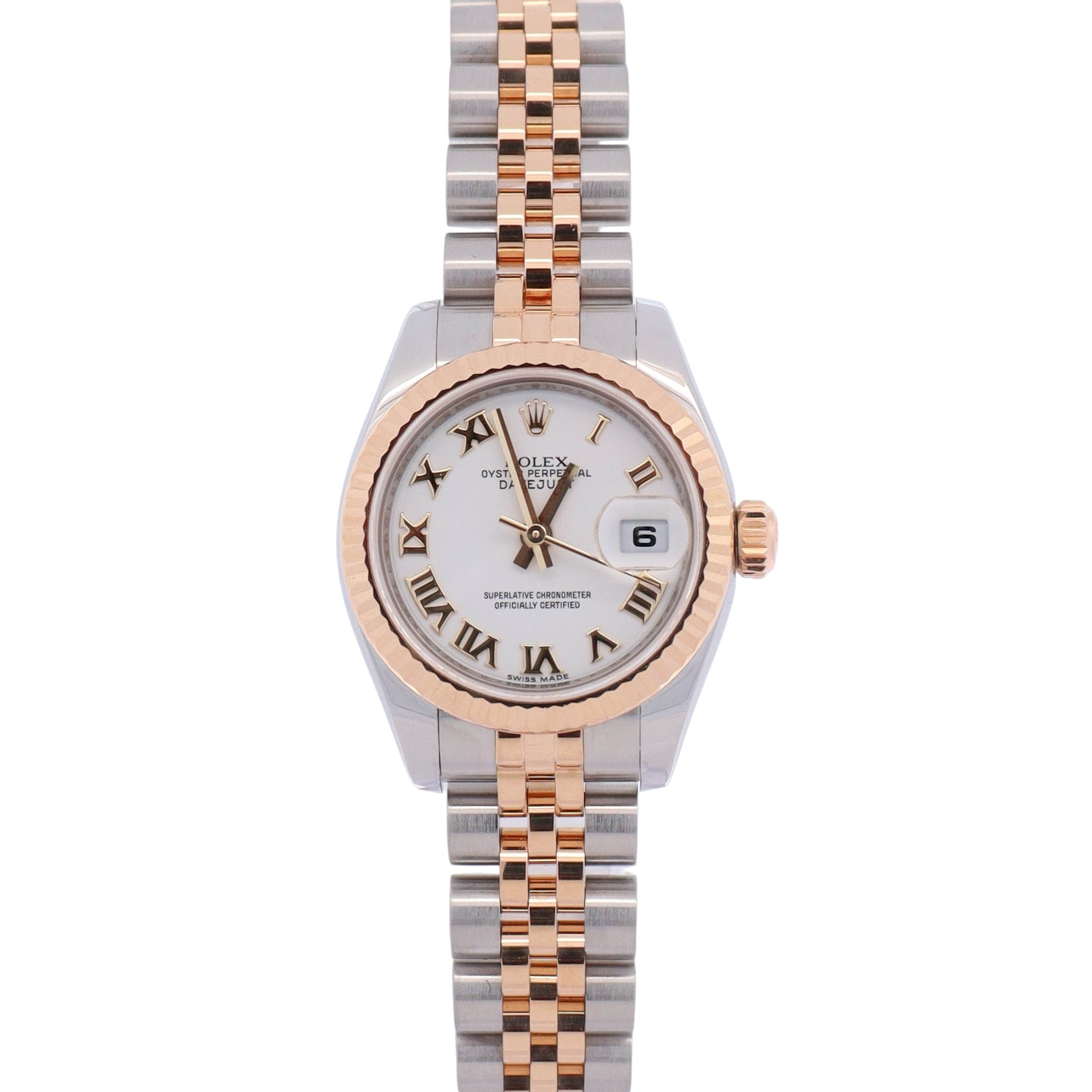 Rolex Datejust 26mm White Dial Watch Ref# 179173