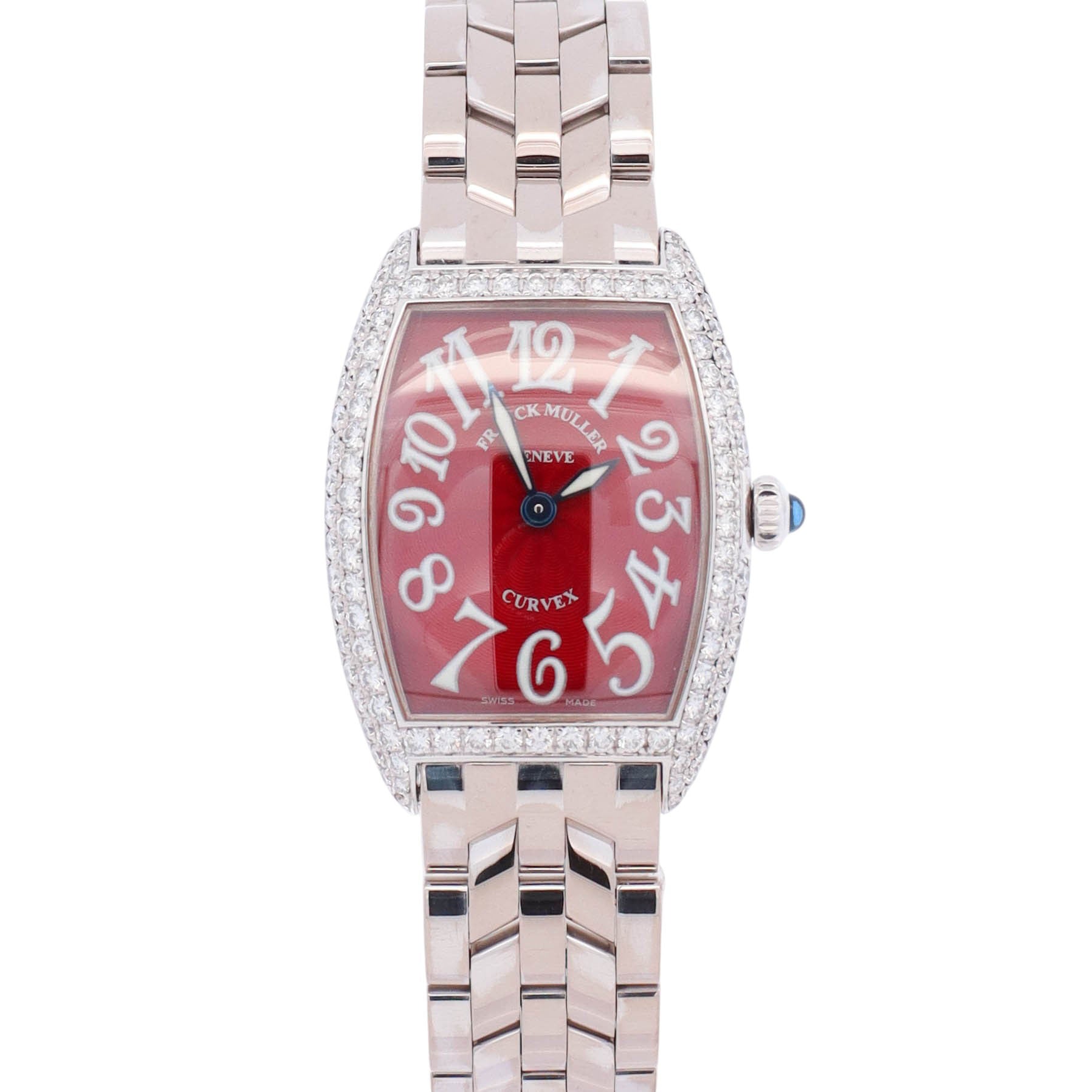 Franck Muller Cintree Curvex 25mm Red Dial Watch
