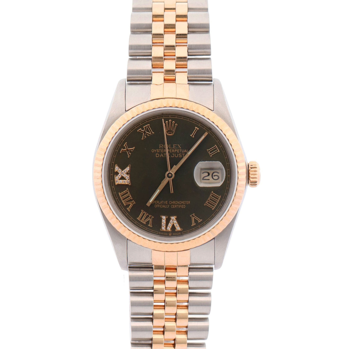 Rolex Datejust 36mm Champagne Dial Watch Ref# 16013