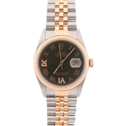 Rolex Datejust 36mm Champagne Dial Watch Ref# 16013